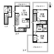 （仮）文京区小日向2丁目 新築賃貸住宅の間取り画像