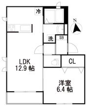 シャーメゾン花小金井Aの間取り画像