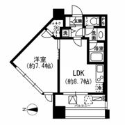レジディア市ヶ谷の間取り画像