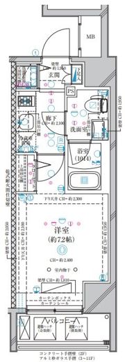 ディアレイシャス横浜吉野町の間取り画像