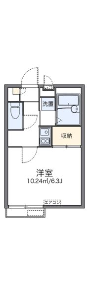 レオパレスカーサ ソレアードの間取り画像