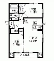 セジュール若葉台の間取り画像