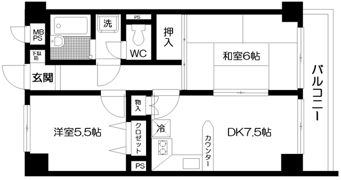 日神パレス立川の間取り画像