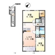 越谷市大字下間久里アパート新築工事（仮）の間取り画像