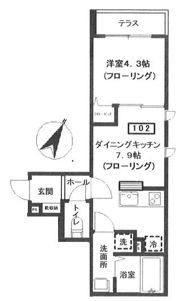 エリシアン三軒茶屋の間取り画像