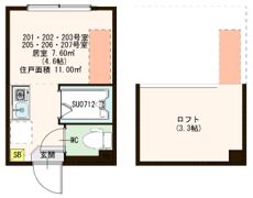 ハーモニーテラス江原町IIの間取り画像