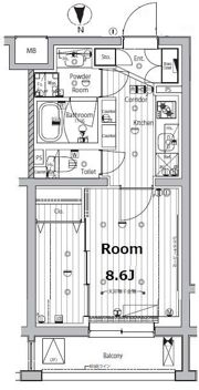 メイクスデザイン学習院下の間取り画像
