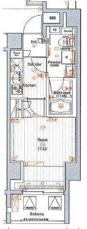 プレミアムキューブG四谷左門町の間取り画像