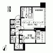 プレミストタワー白金高輪の間取り画像