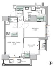 ONE ROOF RESIDENCE ASAKUSABASHの間取り画像