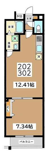 ミリアビタ千葉駅前の間取り画像