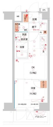 ハーモニーレジデンス東京サウス大塚の間取り画像