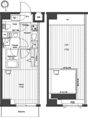 プレミアムキューブG北新宿の間取り画像