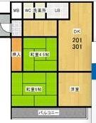 プレアール南亀井IIの間取り画像