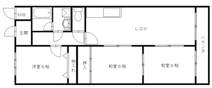 友田コーポラスの間取り画像