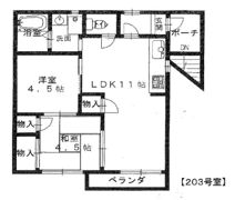 西岡ハイツの間取り画像