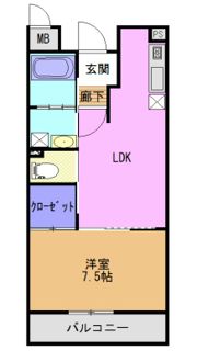 リラスクエア八尾宮町の間取り画像