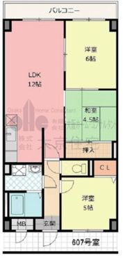 ルモンドオサカベの間取り画像