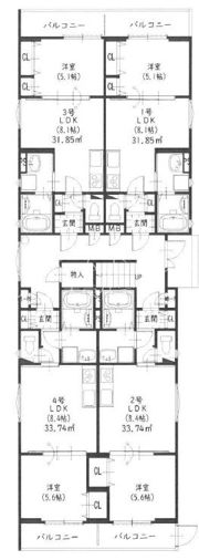 クリエオーレ若草町IIの間取り画像