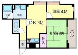 フラット八尾の間取り画像