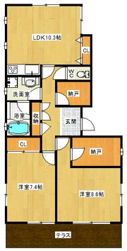 サンハイツ山本の間取り画像