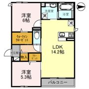 カーサ ベルシーの間取り画像