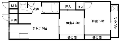 グランドハイツヤマダの間取り画像