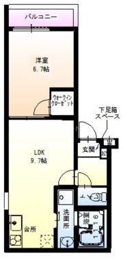 フジパレス弥刀駅東の間取り画像