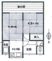 南本町 桐山平屋 中棟の間取り画像