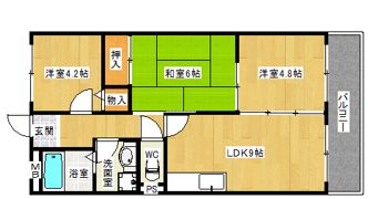 カーサフィオーレ壱番館の間取り画像