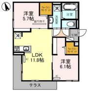 famille 八尾東の間取り画像