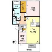おばつじアイビーコートAの間取り画像