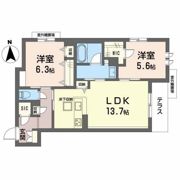 シャーメゾン シャルム本町の間取り画像