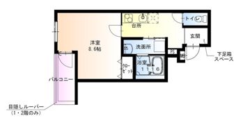 フジパレス弥刀II番館の間取り画像