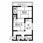 RHYTHM八尾（旧山野マンション）の間取り画像