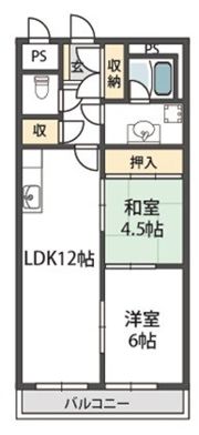 柏原ファミリーハイツの間取り画像