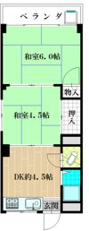 狭間マンションの間取り画像