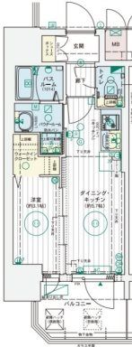 エステムコート大阪プリュームの間取り画像