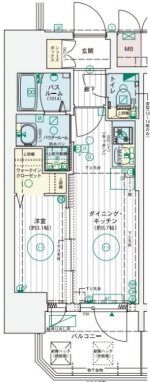 エステムコート大阪プリュームの間取り画像