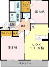クレール萱振の間取り画像