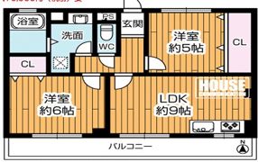 シャルム八尾の間取り画像