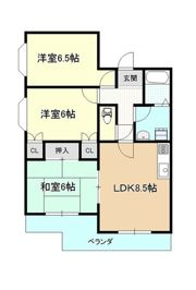 ジョイフルオオイシ3号館の間取り画像