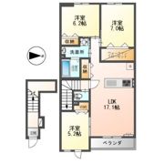 八尾市北木の本4丁目アパートの間取り画像