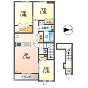 八尾市北木の本4丁目アパートの間取り画像