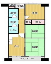 朝日プラザ八尾の間取り画像