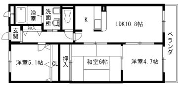 パルトーク山本の間取り画像