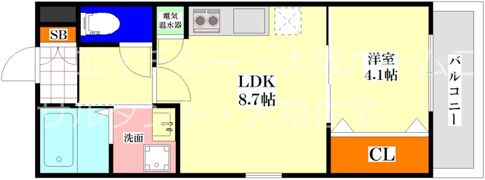 アート東大阪Bの間取り画像