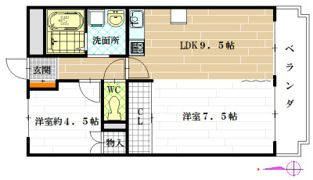 サンハイツ田中の間取り画像