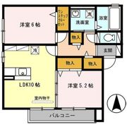 プランドール若江 A棟の間取り画像