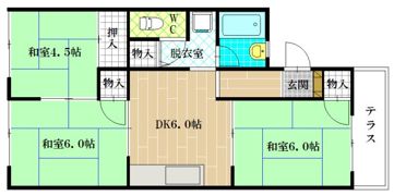 ハイツ浅野の間取り画像